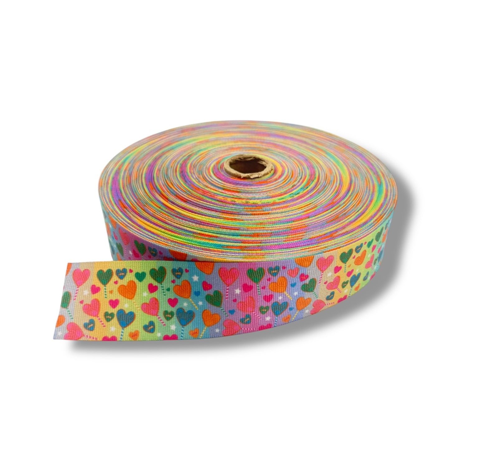 CINTA FAYA 3.8CM CORAZONES DEGRADADO