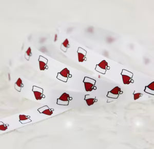 CINTA SATÍN ESTAMPADO NAVIDAD 9MM