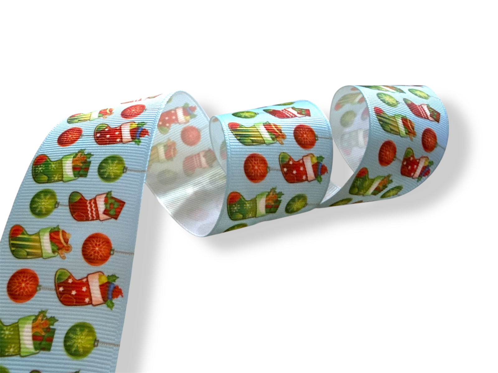 CINTA BOTAS FONDO AZUL 3.8CM