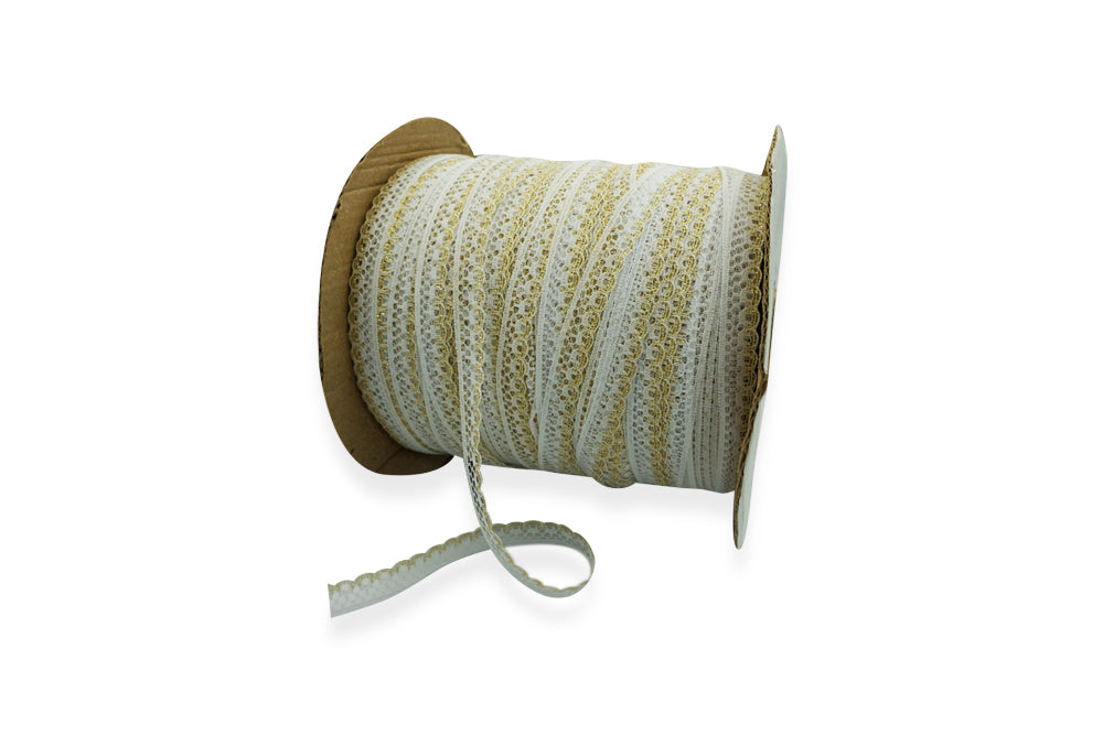 ENCAJE CON LUREX 1CM