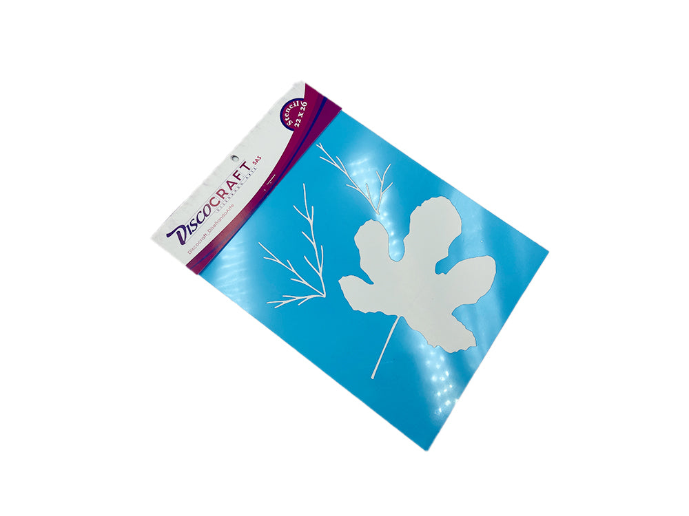 STENCIL HOJA DE 5 22X26CM