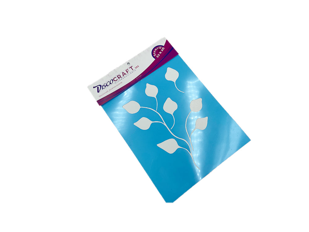 STENCIL HOJAS EN TALLO 22X26CM