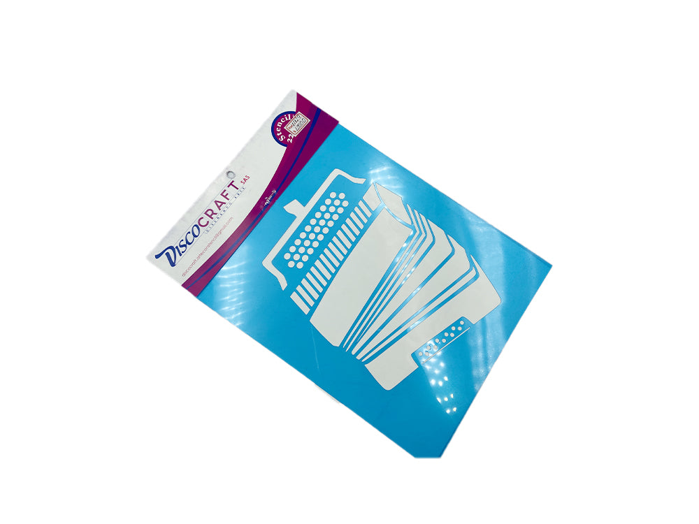 STENCIL ACORDEÓN 22X26CM