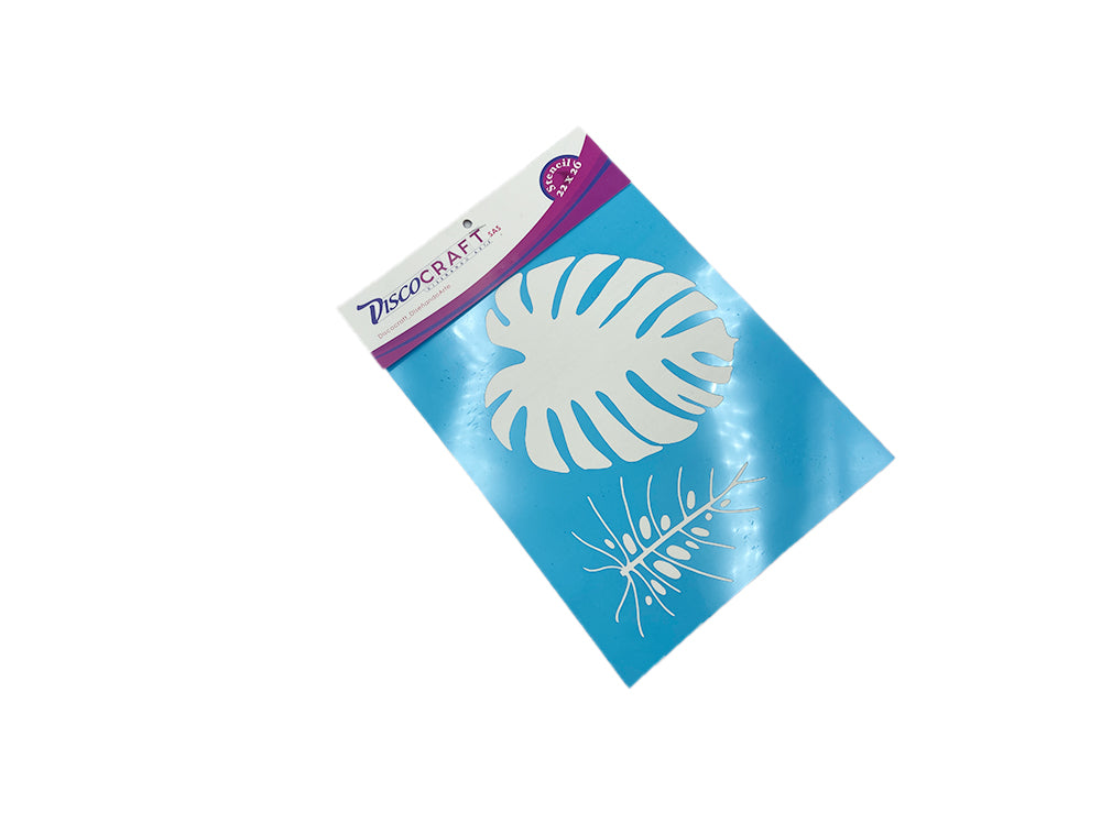 STENCIL HOJA BALAZO GRANDE 22X26CM