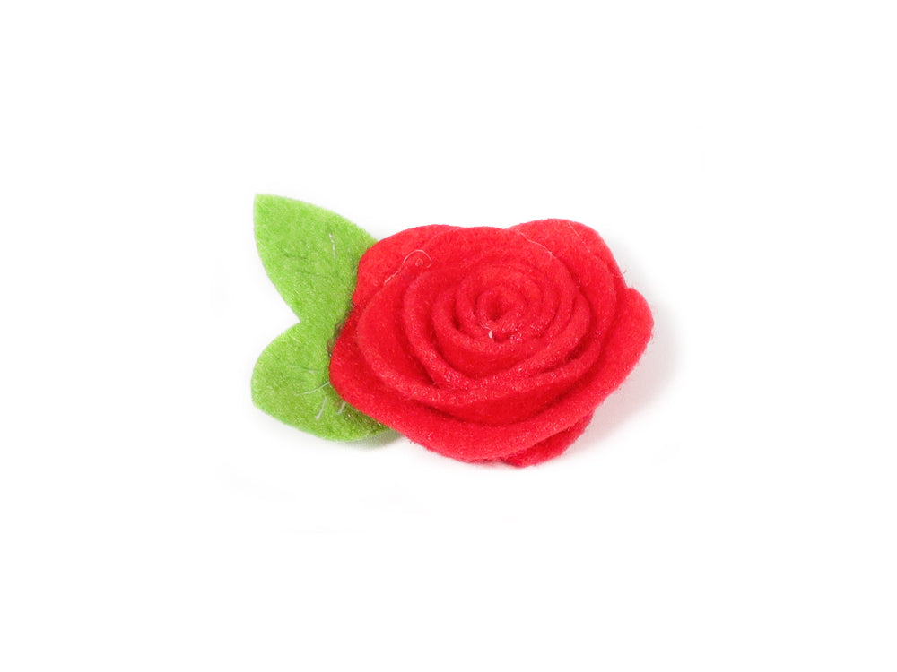 ROSA PEQUEÑA DE FIELTRO 5.5CM
