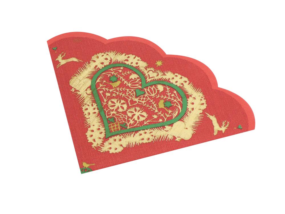 SERVILLETAS REDONDAS NAVIDAD 33.5x33.5CM