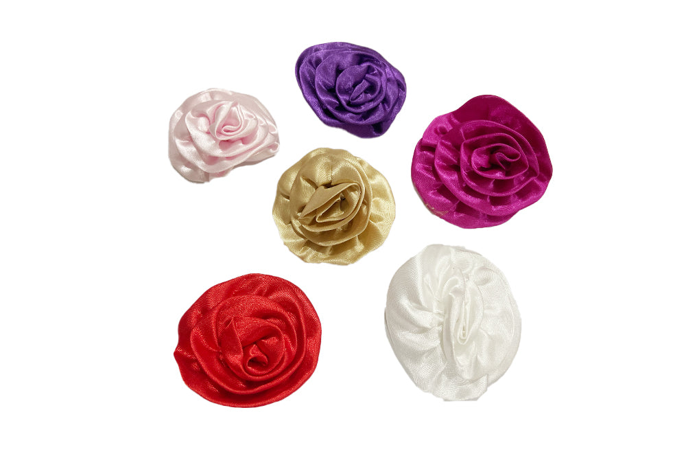 FLOR PLANA DE SATÍN 5CM