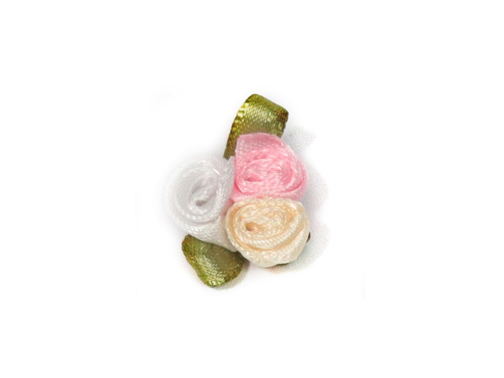 TRIO ROSAS SATIN 2CM