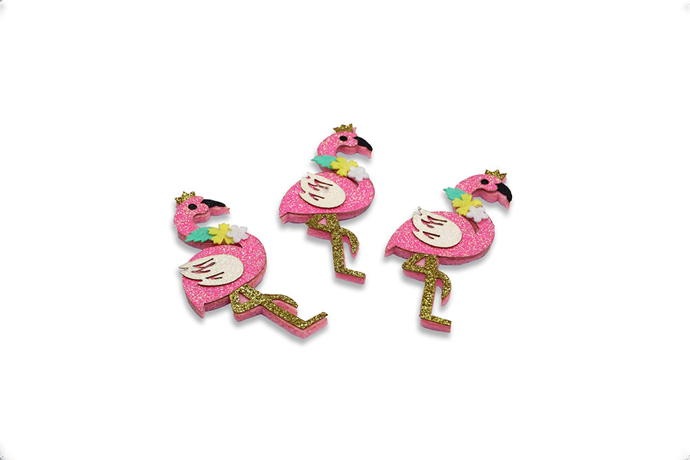 FLAMINGO GLITTER 8CM