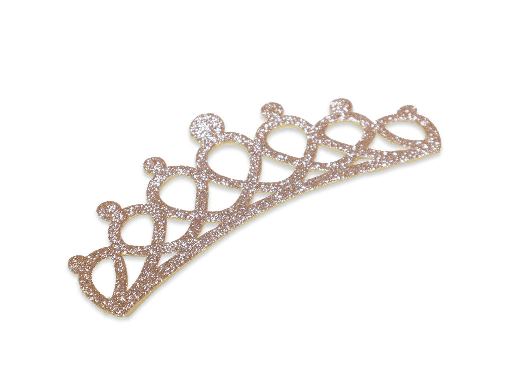 CORONA TROQUELADA ESCARCHADA 14.5CM