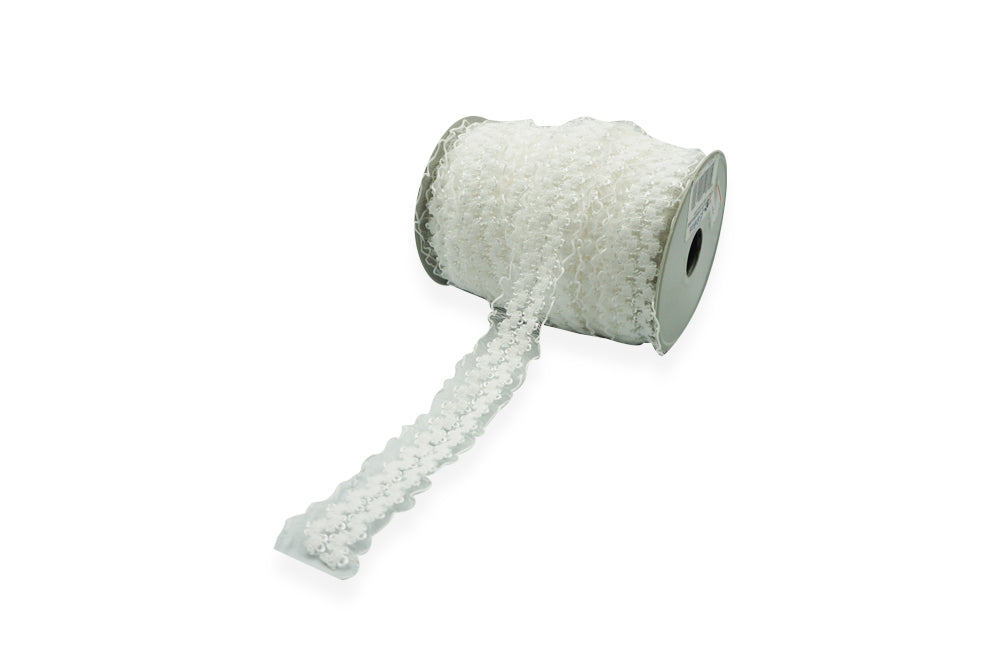 ENCAJE ELASTICO FRUNCIDO 2.5CM