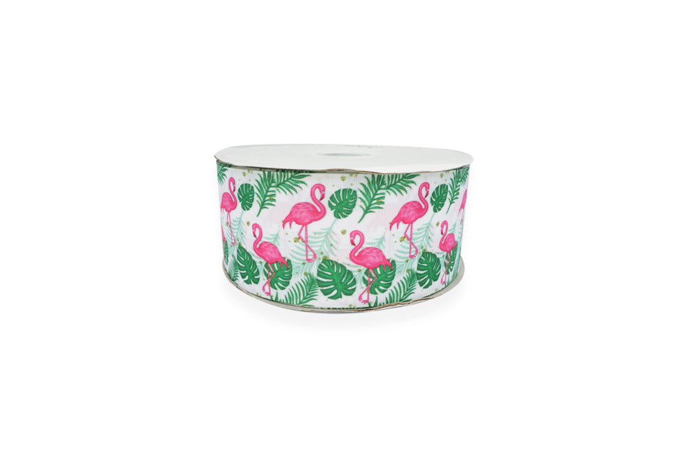 CINTA FAYA FLAMINGOS HOJAS 7.5CM