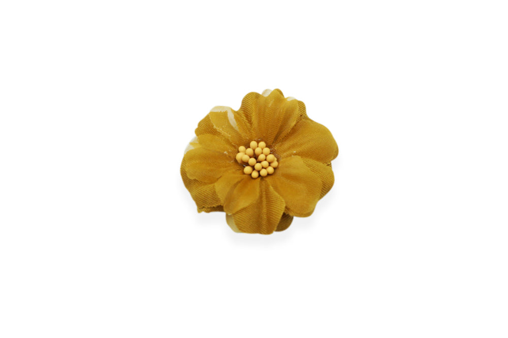 FLOR DAHLIA CON ORGANZA 4.5CM
