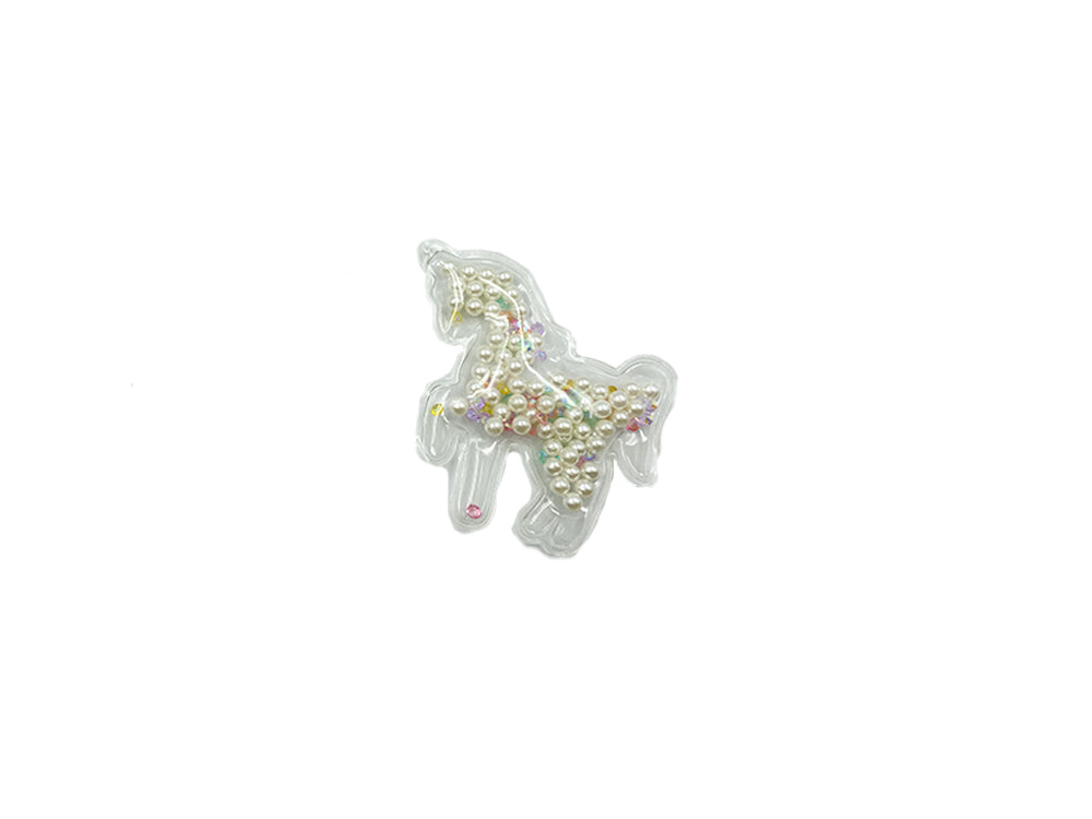 UNICORNIO PLASTICO PERLAS 6CM
