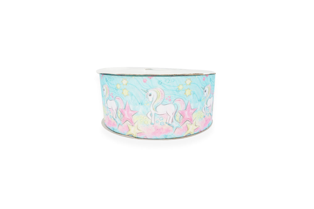 CINTA FAYA UNICORNIO ESTRELLAS 7.5CM