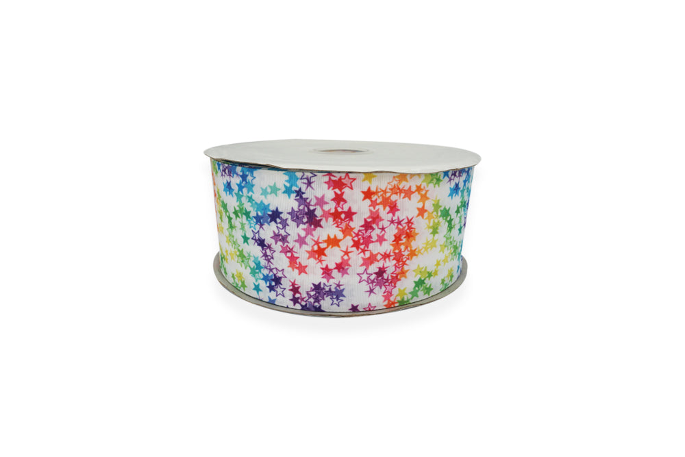 CINTA FAYA ESTRELLAS DE COLORES 7.5CM