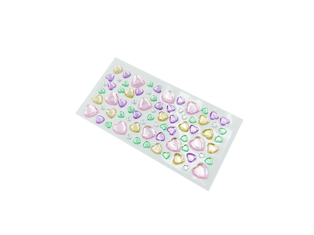 CORAZONES DE COLORES ADHESIVOS 1CM