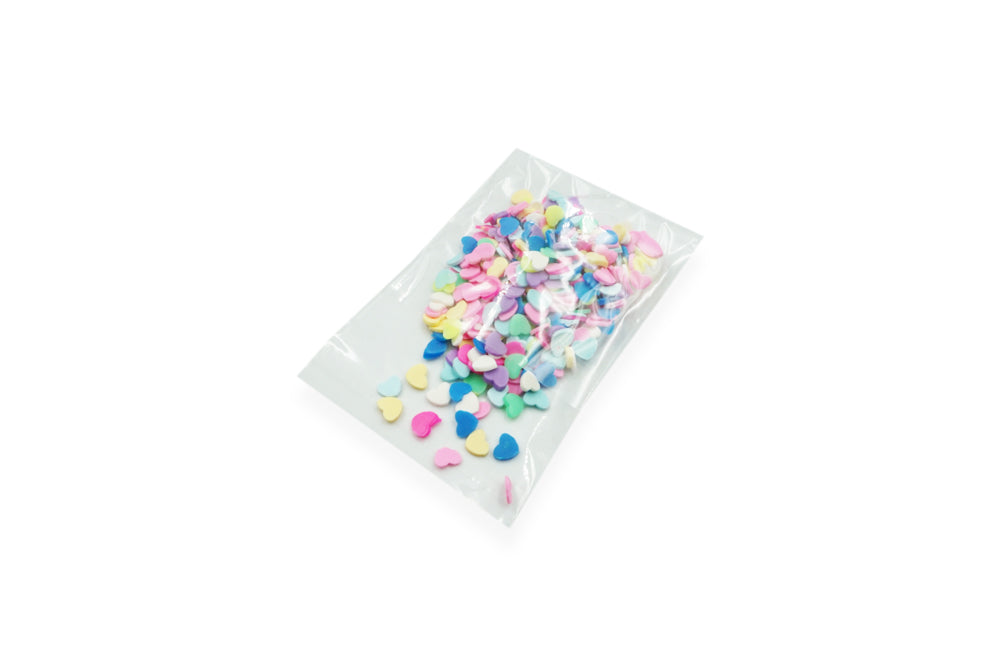 CHISPAS DE CORAZONES PASTEL / 4 DEDALES