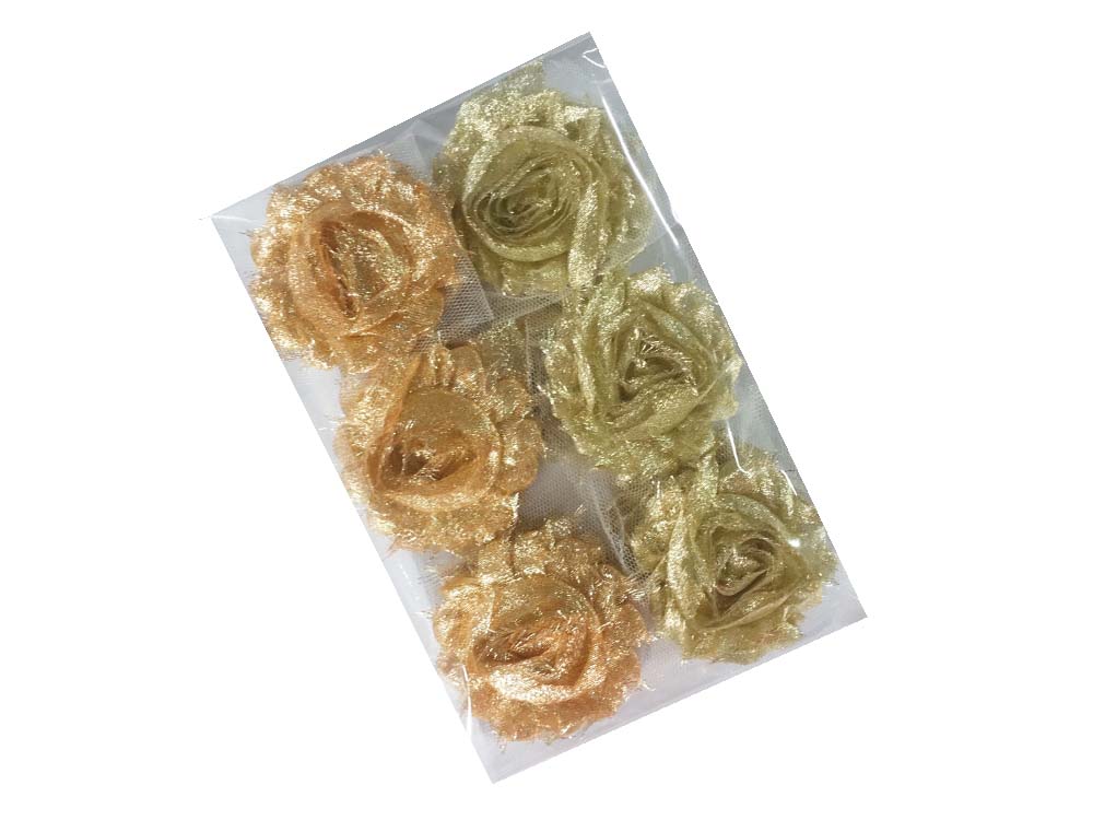 PAQUETE SHABBY METALICA 7CM / 12 UNIDADES