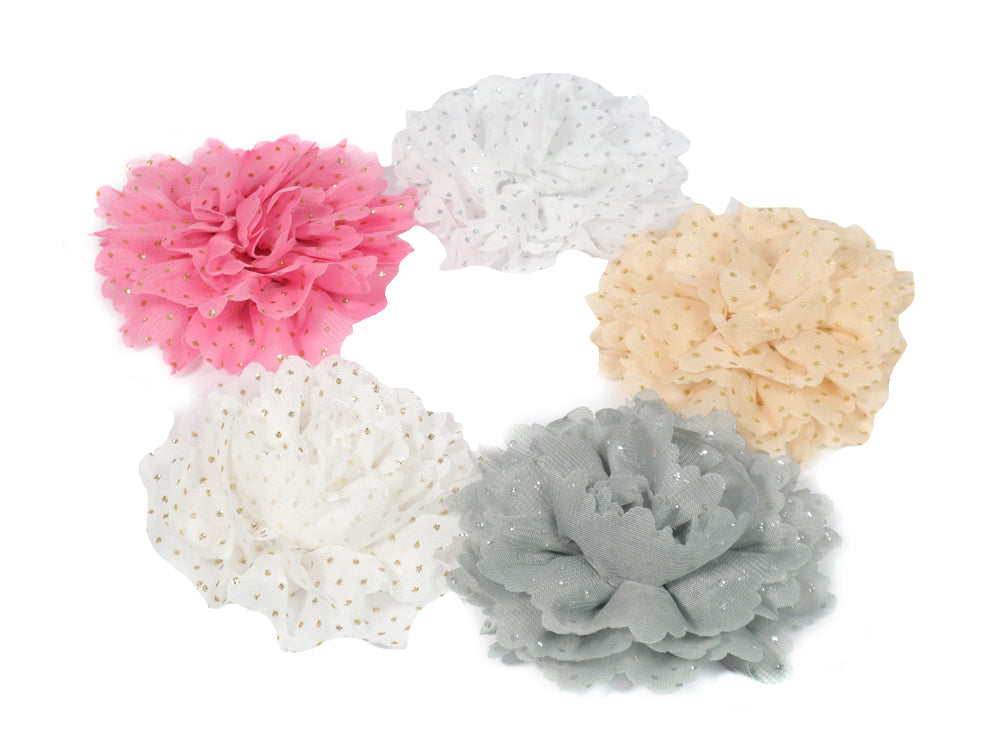 FLOR DE TELA PUNTOS 10CM