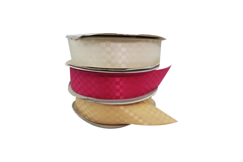 CINTA SATIN CUADROS 3.8CM