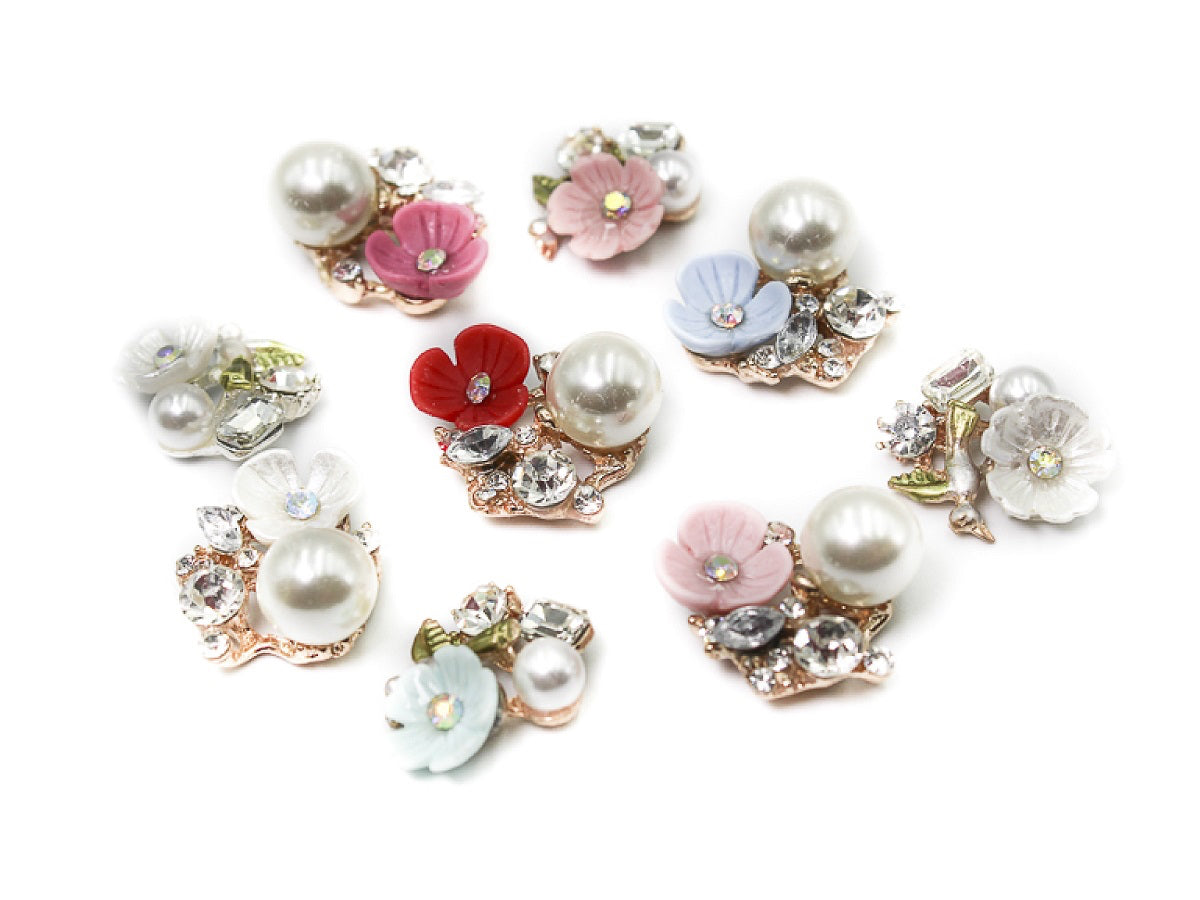 APLIQUE FLOR PERLA 2CM