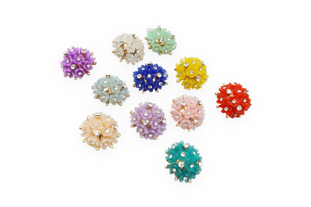 APLIQUE FLORES DE CRISTAL  2.5 CM