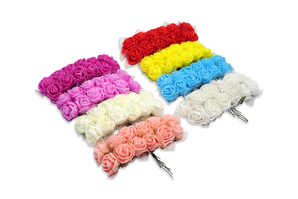 ROSAS DE FOAMY EN RAMO 8CM