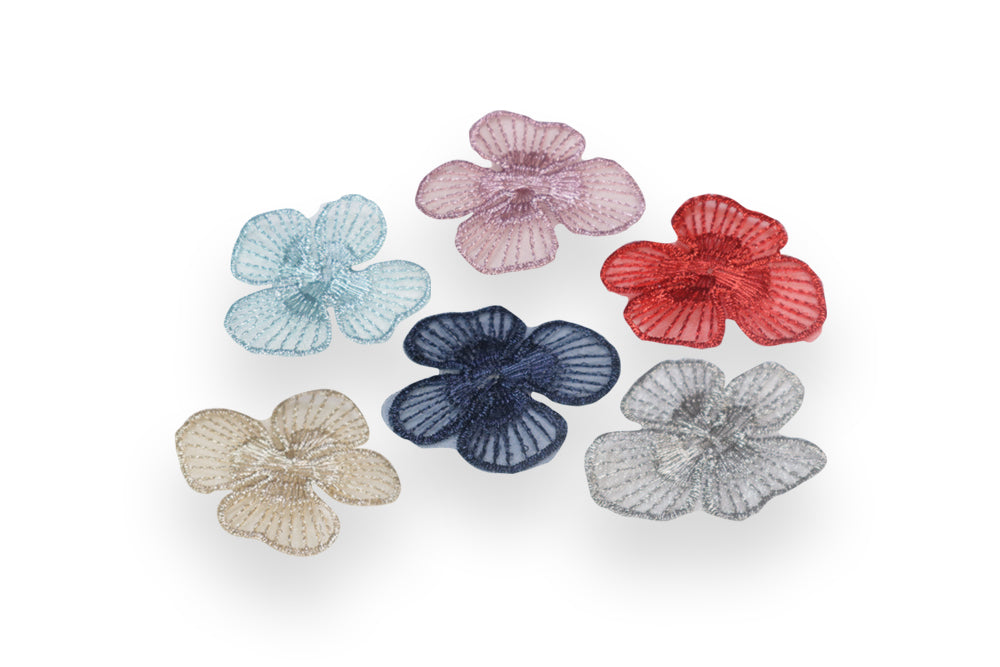 FLOR PLANA BORDADA 5.5CM