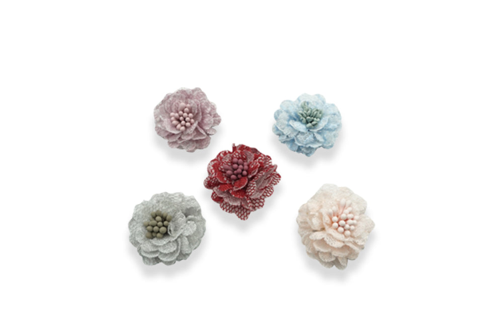 FLOR ENCAJE MALLA 2.5CM