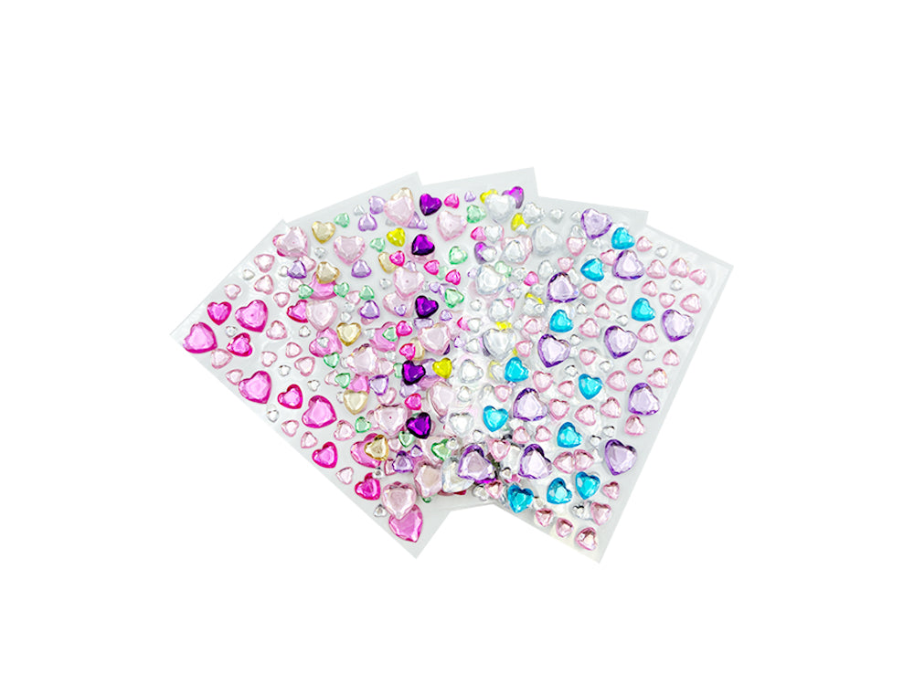 CORAZONES DE COLORES ADHESIVOS 1CM
