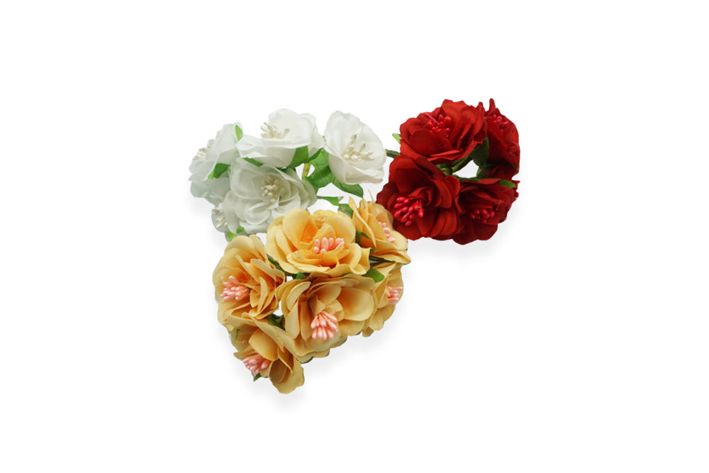 ROSA CON PISTILOS ARTIFICIAL 3.5CM